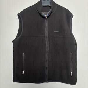 Vintage 1993 Patagonia Synchilla Black Embroidered Logo Vest XL Rare Gorp